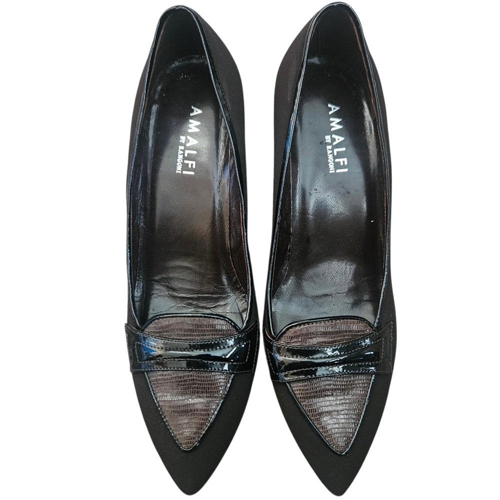 Amalfi by Rangoni Brown Slip-On Wedge Heel Pumps Made in Italy Sz 8.5M